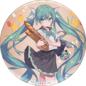 Hatsune Miku Bread Town Above The Knee VOCALOID Lucky Can Badge Box Can Badge Hannari Kyoto Limited Tin Badge [USED]