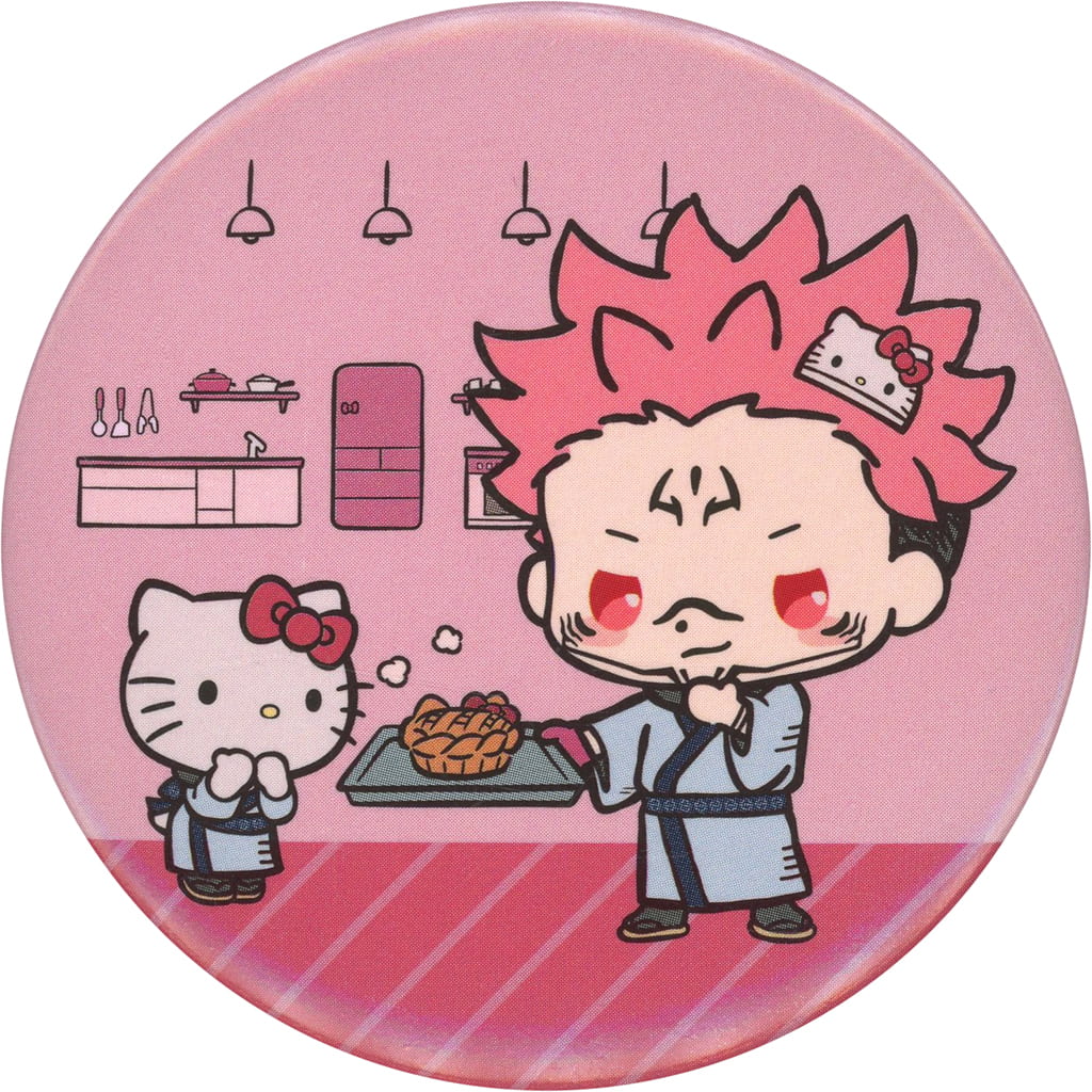 Ryomen Sukuna Hello Kitty Jujutsu Kaisen X Sanrio Characters Can Badge Tin Badge [USED]