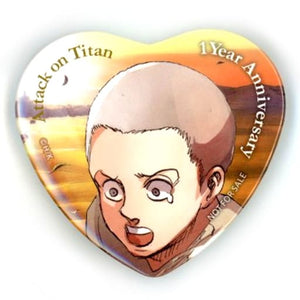 Connie Springer Memorial Attack on Titan Memorial Heart-Shaped Can Badge 1st Anniversary of Completion Flower Series Part 2 Target Product Purchase Privilege Can Badge [USED]