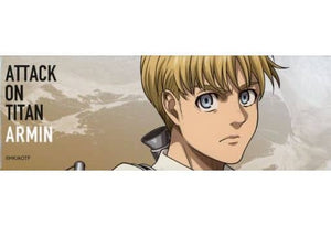 Armin Arlert Up Attack on Titan The Final Season Trading Long Square Can Badge BYT Illustration Pop Up Special Exhibition Jinarashi at Baseyard Tokyo Limited Badge [USED]