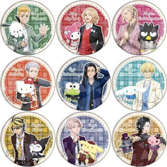 Manjiro Sano, etc. Tokyo Revengers X Sanrio Characters Hologram Can Badge Pop Up Shop in Tsutaya Limited All 9 Types Set Tin Badge [USED]