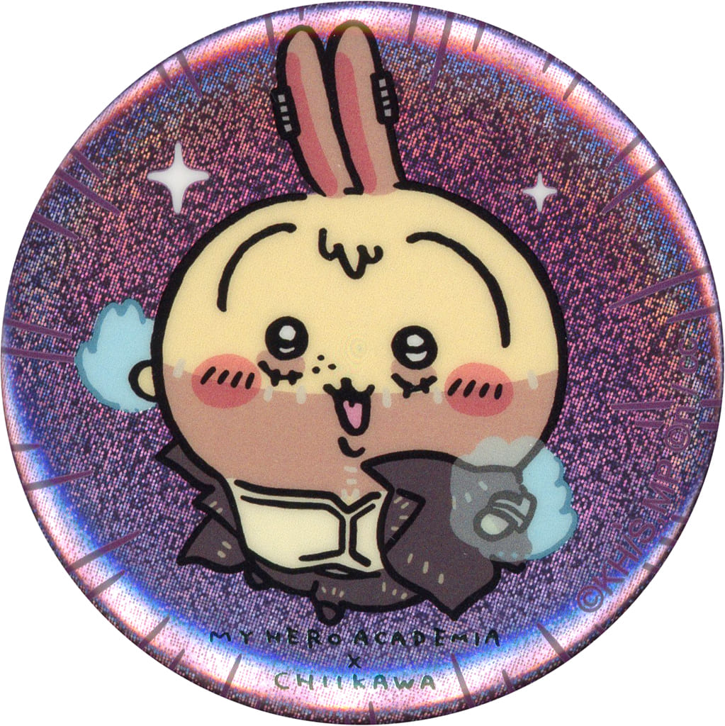 My Hero Academia X Chiikawa: Nanka Chiisakute Kawaii Yatsu Dabi Rabbit Chiikawa Kuji Hologram Can Badge in Capsule Chiikawa Market Pop Up Store Exclusive Buttons [USED]