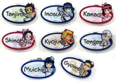 Kanao Tsuyuri, etc. Demon Slayer: Kimetsu no Yaiba Random Nameplate Badge B Ufotable Cafe Machi Asobi Cafe Ice Cream Cafe 2023 Limited All 8 Types Set Acrylic Item [USED]