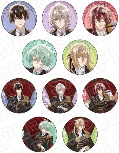 Aiji Yanagi, etc. Collar x Malice Movie: Deep Cover Glitter Can Badge Prince Ver. All 10 Types Set Badge [USED]