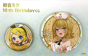 Rin Kagamine Party Dress VOCALOID Birthday Kuji 16th Can Badge Set Tin Badge Set Prize Set of 2 Can Badge [USED]