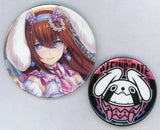 Kurisu Makise Upa Spring Ver. Steins;Gate Magic Kuji Kisekae Kurisu Produced by Mayuri 75mm&56mm Metal Can Badge Set Prize E-1 Set of 2 Can Badge [USED]