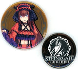 Kurisu Makise Logo Autumn Ver. Steins;Gate Magic Kuji Kisekae Kurisu Produced by Mayuri 75mm&56mm Metal Can Badge Set Prize E-7 Set of 2 Can Badge [USED]