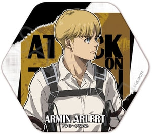 Armin Arlert WC Attack on Titan The Final Season Hexagonal Can Badge Part 9 Can Badge [USED]
