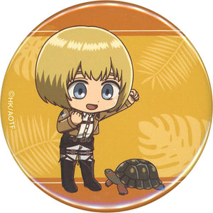 Armin Arlert Attack on Titan Trading Chibi Character Can Badge Kawasui Kawasaki Aquarium: Kyojin Hisomu Mizube o Chosa Seyo Limited Can Badge [USED]