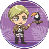Erwin Smith Attack on Titan Trading Chibi Character Can Badge Kawasui Kawasaki Aquarium: Kyojin Hisomu Mizube o Chosa Seyo Limited Can Badge [USED]