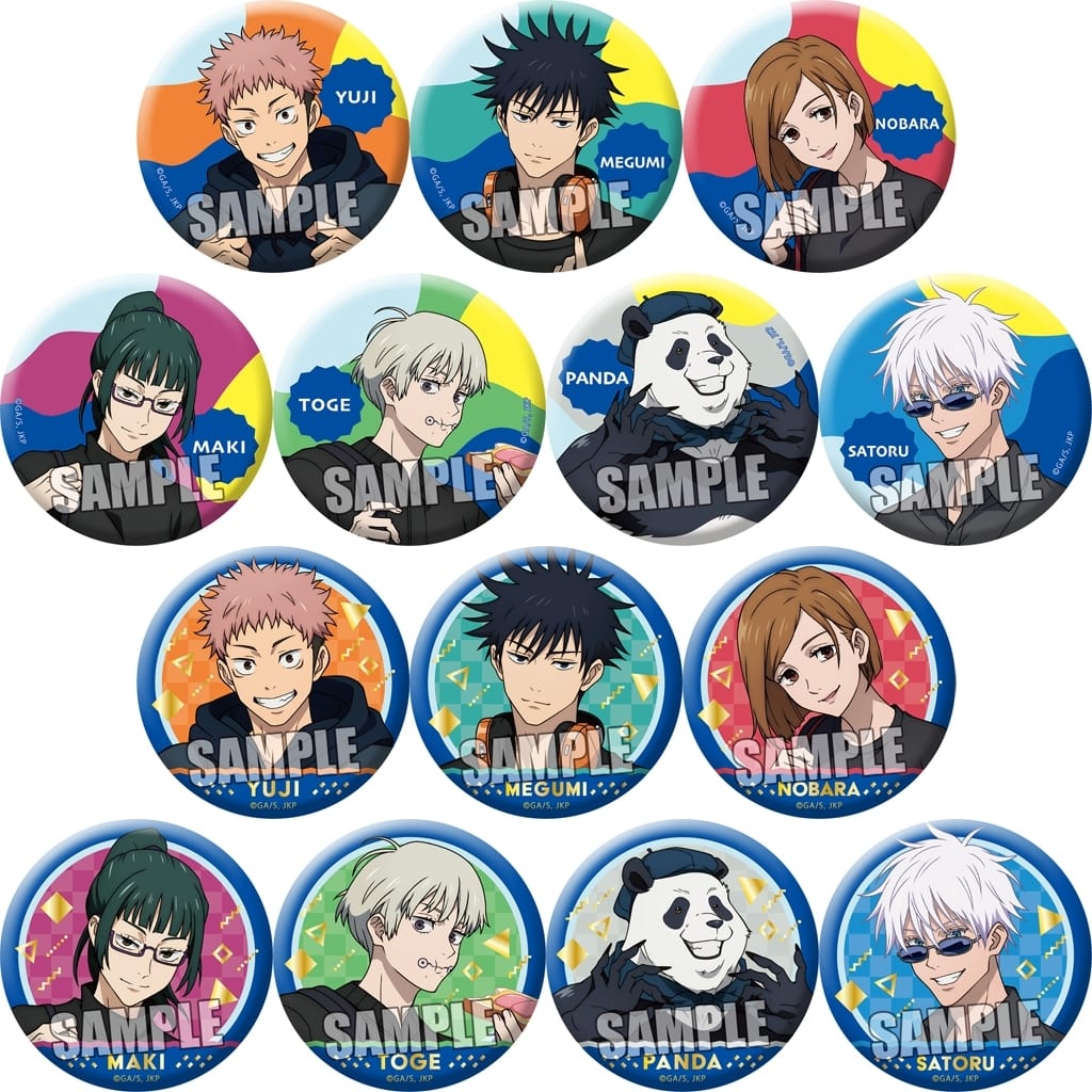 Nobara Kugisaki, etc. Jujutsu Kaisen Trading Mat Can Badge Holiday Ver. Marui Pop Up Shop Limited All 14 Types Set Tin Badge [USED]