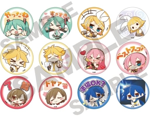 Hatsune Miku, etc. Piapro Characters Trading Can Badge All 12 Types Set Can Badge [USED]