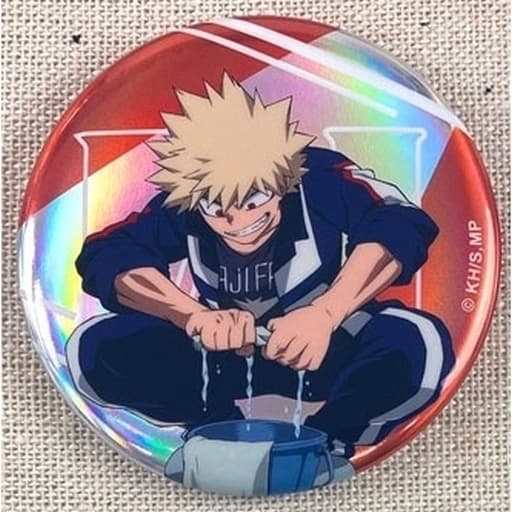 My Hero Academia Katsuki Bakugo Trading Can Badge Hageme! Osoji! Aurora Ver. Buttons [USED]