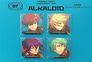 ALKALOID Ensemble Stars!! Idol Square Can Badge Set animate Limited Cd Album Series Trip Alkaloid Paid Benefits Set of 4 Can Badge [USED]