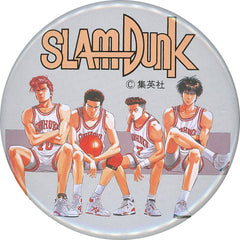 Sakuragi Hanamichi, etc. Sitting Gray Slam Dunk Can Badge Tin Badge [USED]