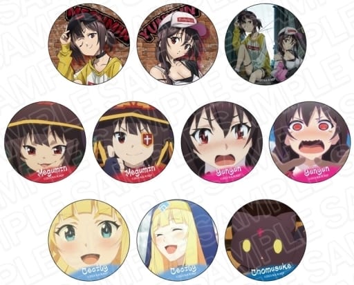 Megumin, etc. Konoauba: An Explosion on This Wonderful World! Can Badge All 10 Types Set Badge [USED]