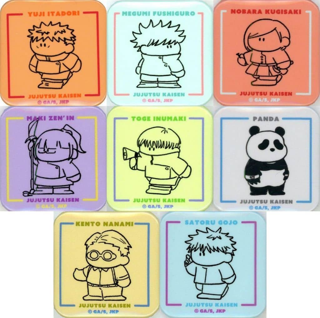 Kento Nanami, etc. Jujutsu Kaisen Kakukan Chijimimasu Plaza in Loft Limited All 8 Types Set Acrylic Item [USED]
