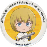 Armin Arlert Attack on Titan X Fukuoka Softbank Hawks Secret Can Badge The Scout Regiment Can Badge [USED]