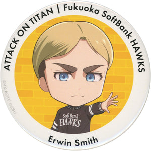 Erwin Smith Attack on Titan X Fukuoka Softbank Hawks Secret Can Badge The Scout Regiment Can Badge [USED]