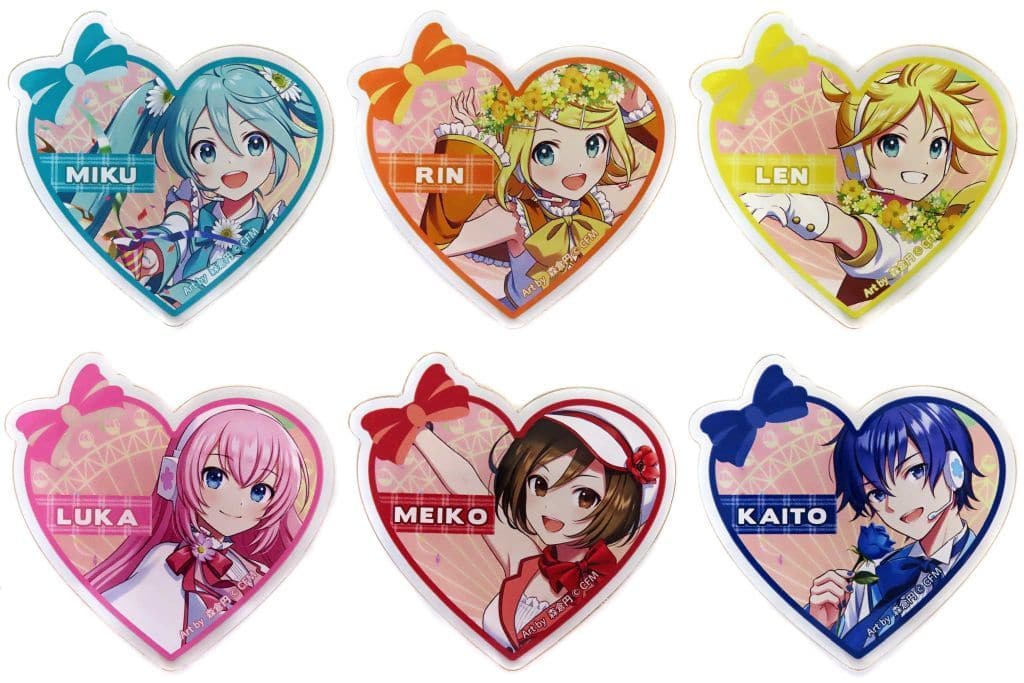 Hatsune Miku, etc. VOCALOID Trading Acrylic Badge Morikura En Ver. Hana Biyori Limited All 6 Types Set Badge [USED]