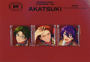 Akatsuki Ensemble Stars!! Idol Square Can Badge Set animate Limited Cd Album Series Trip Akatsuki Purchase Bonus Set of 3 Can Badge [USED]