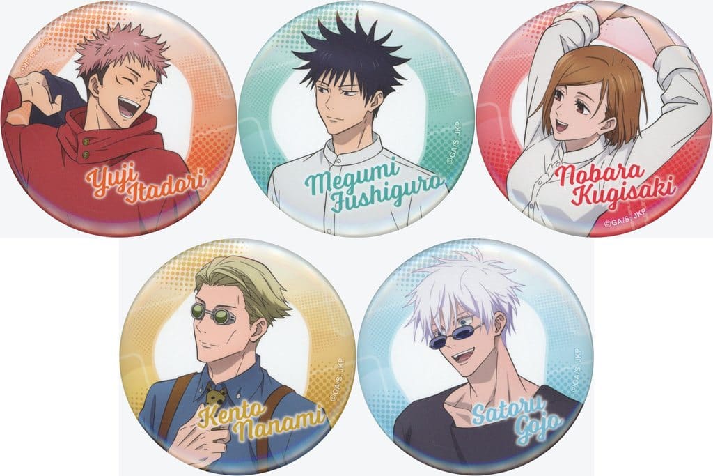 Nobara Kugisaki, etc. Jujutsu Kaisen Newly Drawn Trading Badge AJ2024Ver. Anime Japan 2024 Limited All 5 Types Set Can Badge [USED]