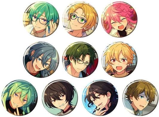 Tatsumi Kazehaya, etc. Ensemble Stars!! Theme Scout Can Badge 2024 Spring Casual Side All 10 Types Set Tin Badge [USED]