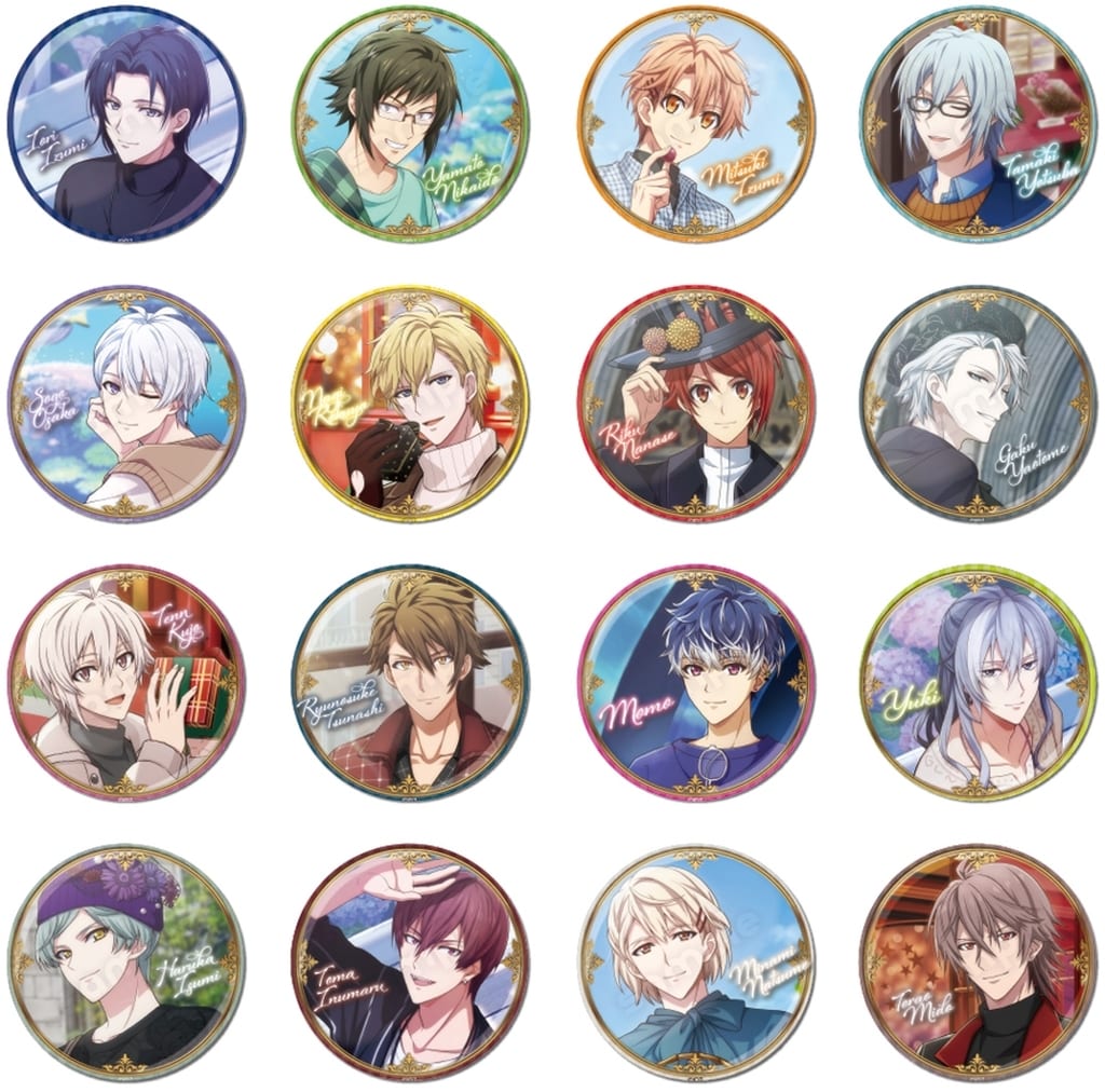 Iori Izumi, etc. IDOLiSH7 Trading Can Badge 2024 Calendar Ver. All 16 Types Set Tin Badge [USED]
