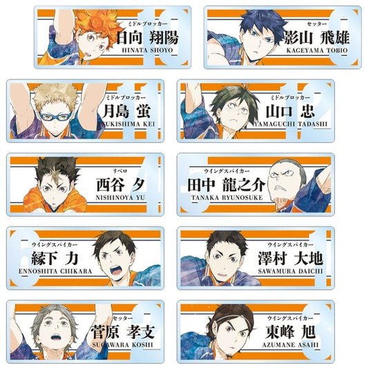 Shoyo Hinata, etc. Haikyu!! Ani-Art Trading Acrylic Name Plates Part 3 All 10 Types Set Acrylic Item [USED]