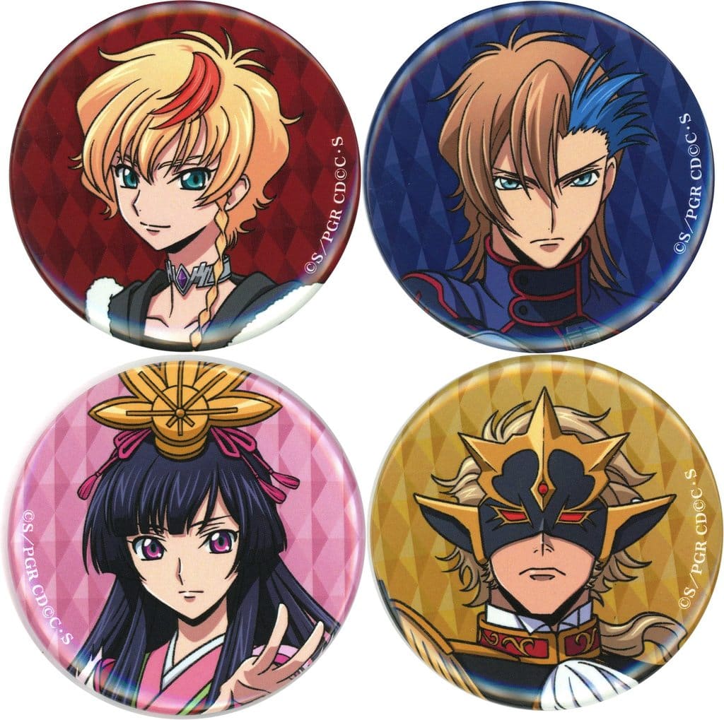 Rose, etc. Code Geass: Roze of the Recapture Act 1 Can Badge Vol.1 Theater Limited All 4 Types Set Tin Badge [USED]