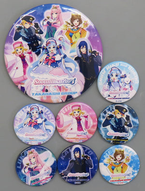 Hatsune Miku, etc. Snow Miku 2023 X Takahashi Group Can Badge Complete Set Karaoke Mash Broad Store Limited Can Badge [USED]