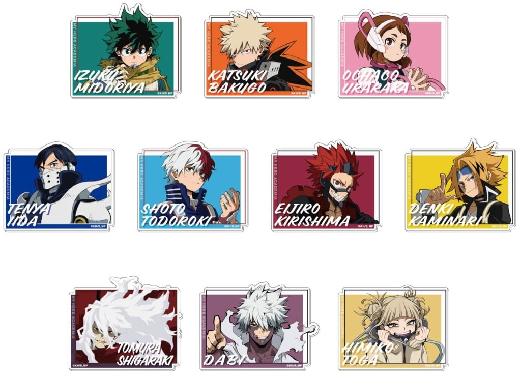 Tomura Shigaraki, etc. My Hero Academia Acrylic Badge Vol.2 All 10 Types Set Badge [USED]