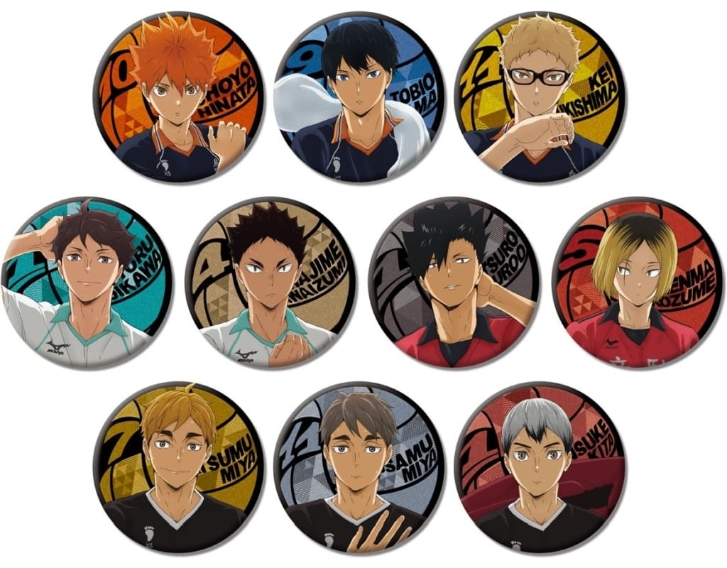 Shoyo Hinata, etc. Haikyu!! Lamekira Can Badge Collection All 10 Types Set Badge [USED]