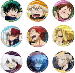 My Hero Academia Izuku Midoriya & Others Hundred Faces Can Badge All 9 Types Set Buttons [USED]