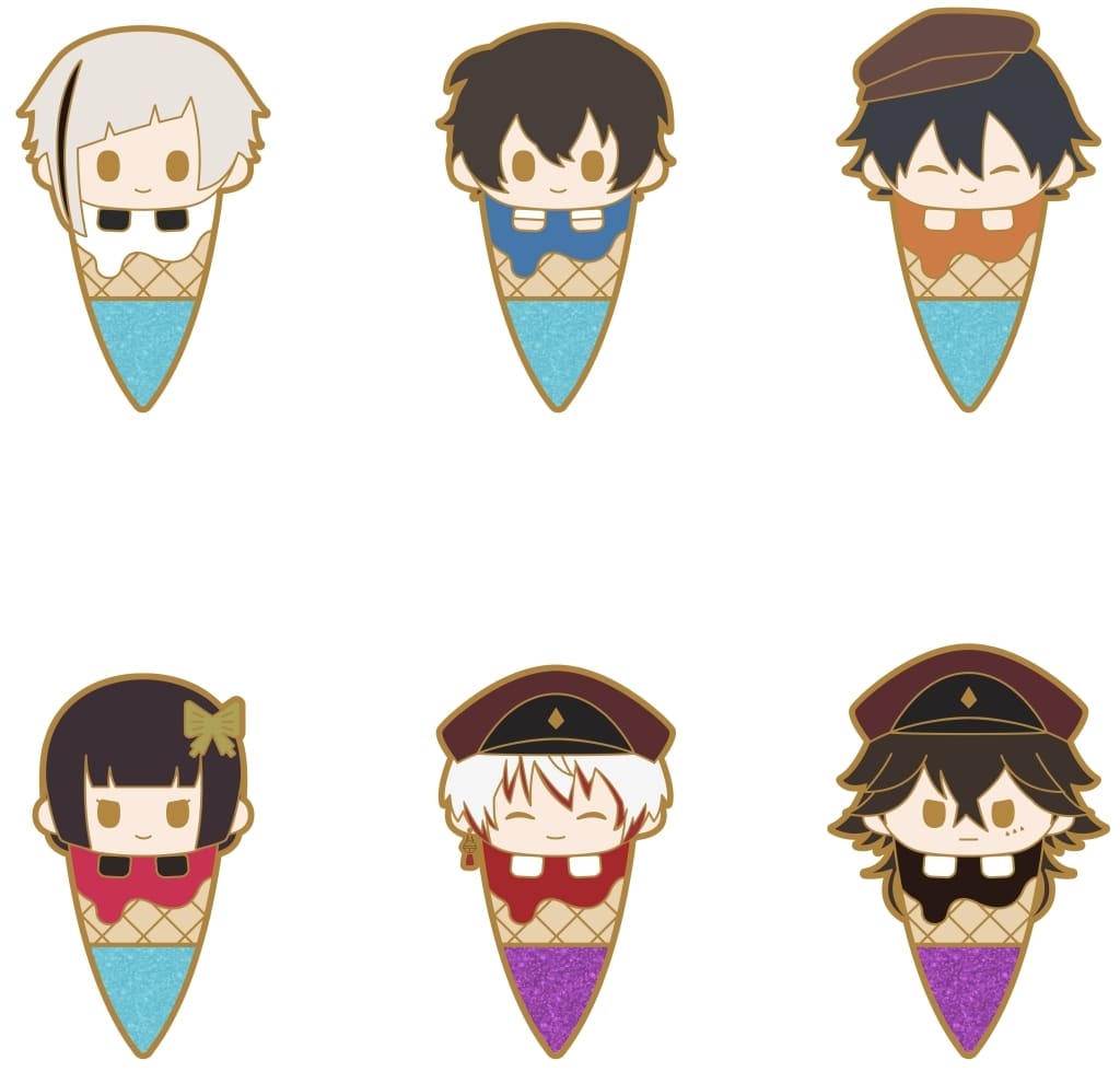 Osamu Dazai, etc. Bungo Stray Dogs Ice Tapipins Vol.1 All 6 Types Set Acrylic Item [USED]