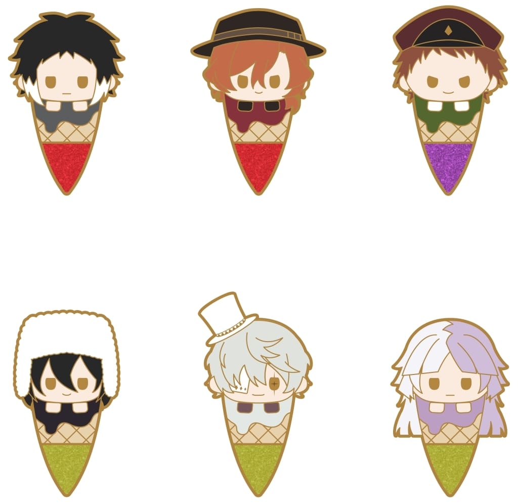Chuuya Nakahara, etc. Bungo Stray Dogs Ice Tapipins Vol.2 All 6 Types Set Acrylic Item [USED]
