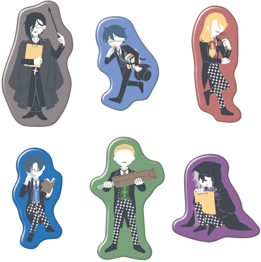 Sebastian Michaelis, etc. Black Butler: Public School Arc Yuru Palette Pins Collection All 6 Types Set Lapel Pin [USED]