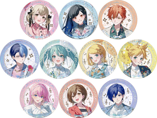 An Shiraishi, etc. Hatsune Miku: Colorful Stage! Aurora Foil Stamped Can Badge Collection C 4th Anniversary Thanksgiving Limited All 10 Types Set Tin Badge [USED]