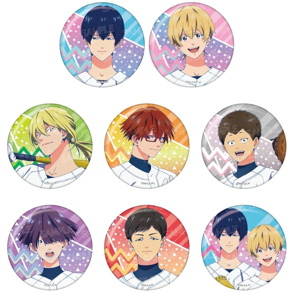 Haruka Kiyomine, etc. Oblivion Battery Vivid Line Can Badge All 8 Types Set Acrylic Item [USED]
