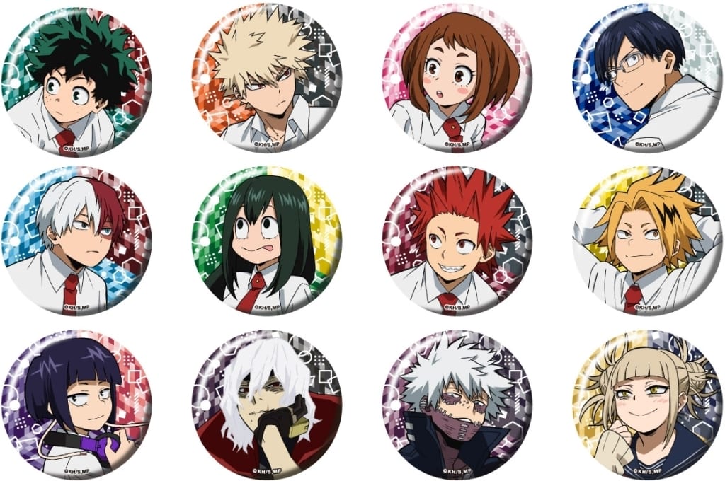 Katsuki Bakugo, etc. My Hero Academia Glitter Can Badge Collection All 12 Types Set Badge [USED]