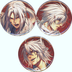 Toshizo Hijikata Soshi Okita Hajime Saito Hakuouki: Shinkai Newly Drawn Can Badge animate Limited B's-Log February 2024 Issue Bundled Bonus Set of 3 Tin Badge [USED]