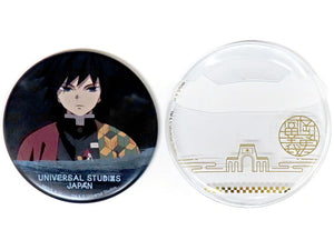 Giyu Tomiokau Demon Slayer: Kimetsu no Yaiba Collectible Can Badge with Cover Universal Studios Japan 2024 Limited Tin Badge [USED]