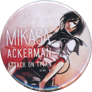 Mikasa Ackerman Attack on Titan Can Badge Anime Japan 2015 Limited Tin Badge [USED]