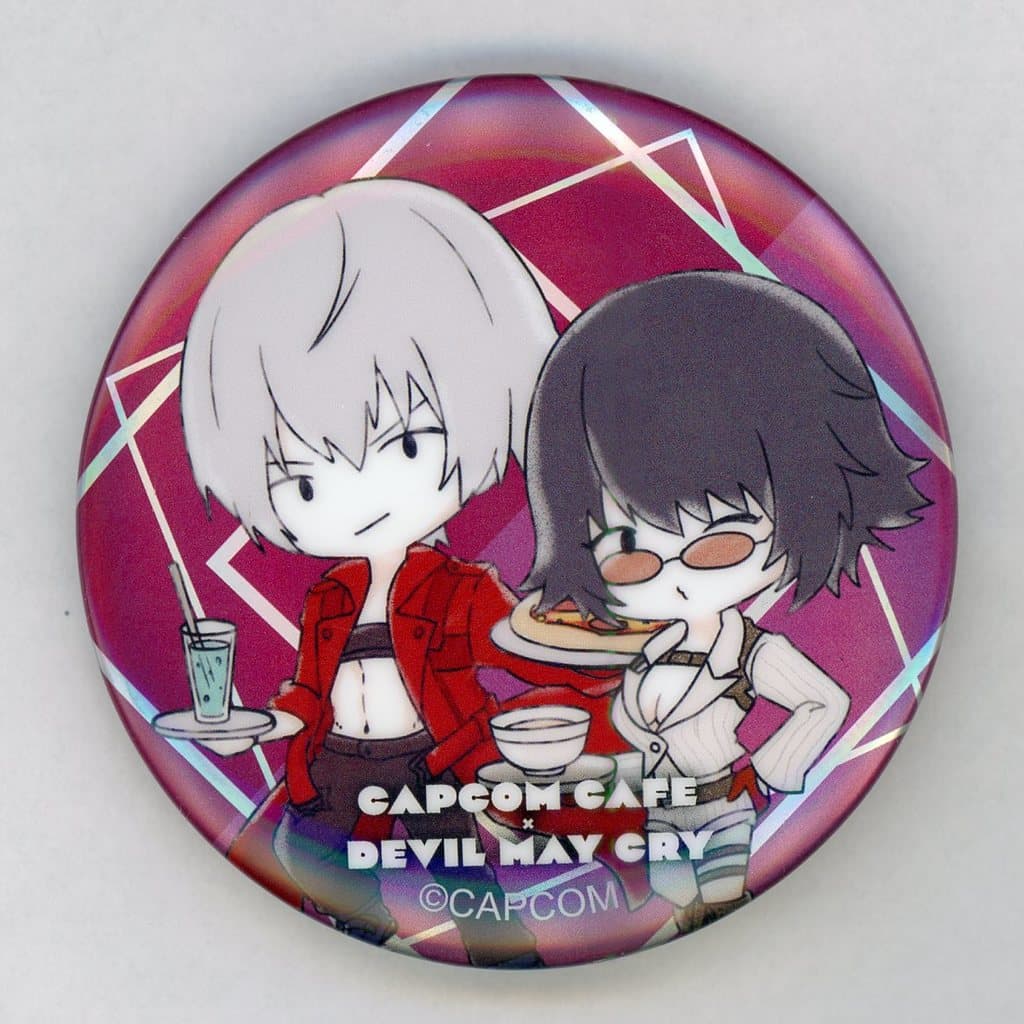 Devil May Cry Dante Lady Hologram Can Badge Capcom Cafe Limited Buttons [USED]