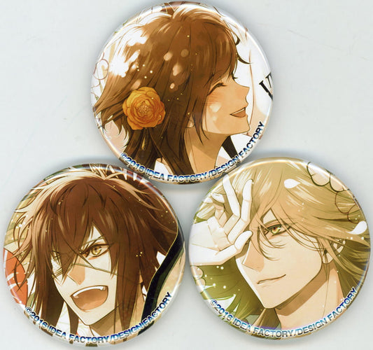 Ichika Hoshino, etc. Collar x Malice Can Badge Ebten Limited Official Visual Fan Book DX Pack Bundled Bonus 3 Types Set Tin Badge [USED]