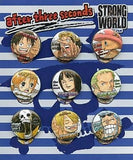 Straw Hat Pirates One Piece Film: Strong World Straw Hat Pirates After Three Seconds Can Badge Set Advance Ticket Benefit Part 2 Set of 9 Can Badge [USED]