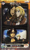 Ymir Krista Hange Attack on Titan Ichiban Kuji Wings of Freedom Can Badge Set Prize G Can Badge [USED]