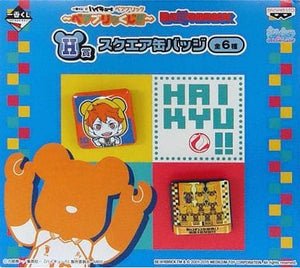 Shoyo Hinata Be@rbrick Haikyu!! Ichiban Kuji Bearbrick Bearbrickuji!! Square Can Badge Kyun Chara Illustrations Prize H Can Badge [USED]