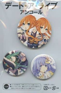 Kaguya Yamai, etc. Date A Live: Encore Can Badge Set animate Limited Light Novel Vol.2 Purchase Bonus Set of 3 Can Badge [USED]