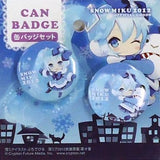 Snow Miku VOCALOID Can Badge Set Snow Miku 2012 Limited Set of 2 Can Badge [USED]